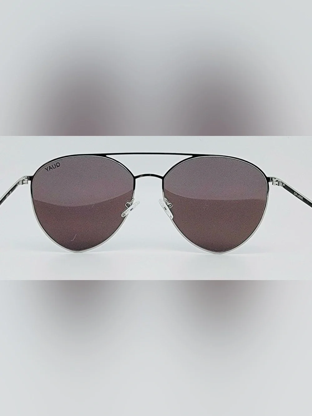 Quay x Jasmine  Oversized Aviator Mirrored Sunglasses - Silver Blue